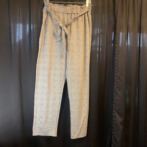Rue21 rayon houndstooth paperbag pants XL pull on